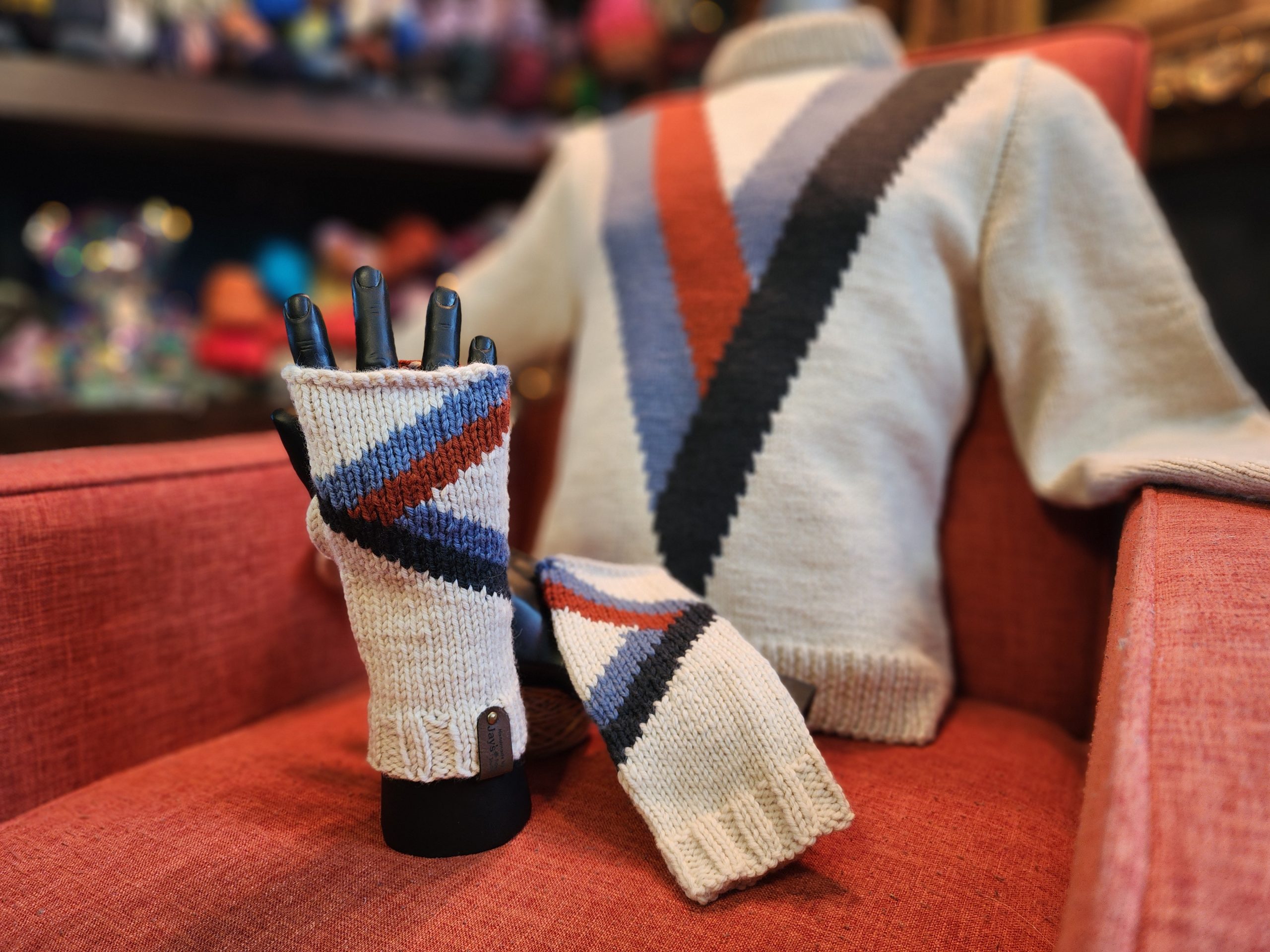 Vextra Fingerless Gloves | Lion Brand Local Grown Wool | Free Pattern Available on Ravelry